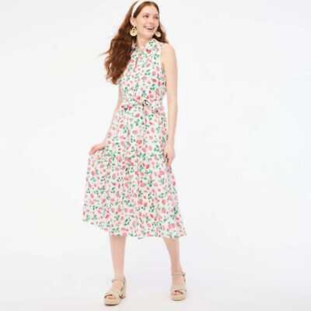 NWT Strawberry Midi Dress with Belt